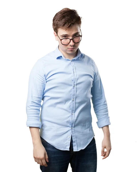 Proud young man in challenge pose — Stock Photo, Image