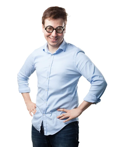 Crazy young man joking — Stock Photo, Image