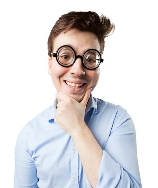 Happy young man thinking — Stock Photo, Image