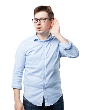 genç adam dinleme karıştı