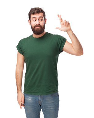 confused young man cross fingers clipart