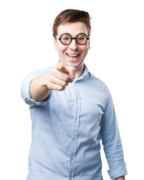 Crazy young man joking — Stock Photo, Image