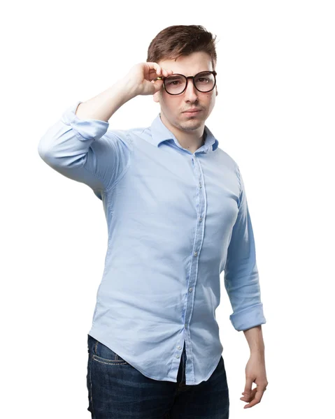 Proud young man looking far — Stock Photo, Image