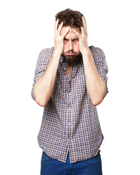 esneme sıkıcı genç adam