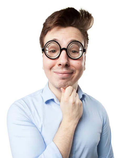 Happy young man thinking — Stock Photo, Image