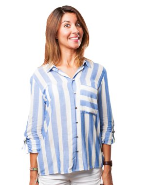 mutlu genç kadın deli poz