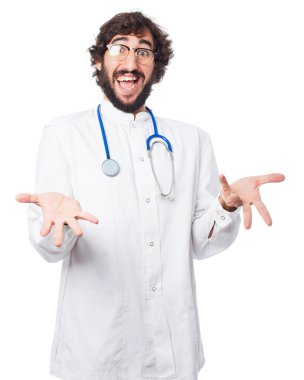 mutlu doktor adam poz şaşırttı