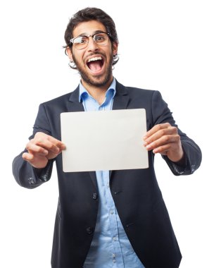 Hintli işadamı ile bir afiş