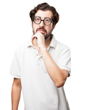 çılgın genç adam düşünme