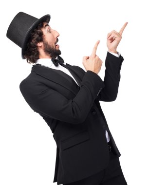 mutlu yasaktır adam yukarı dönük