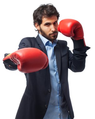 Kızgın işadamı boks