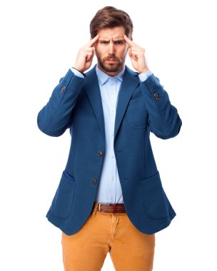 kızgın işadamı konsantre