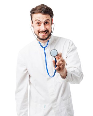Şaka ile kızgın doktor adam