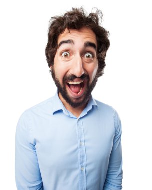 bağırarak çılgın genç adam