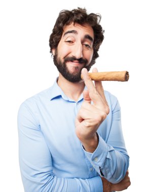 puro ile gurur genç adam