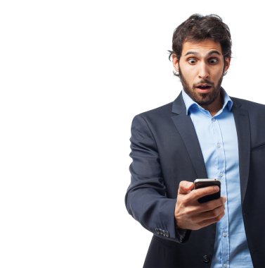 endişeli işadamı ile hareket eden