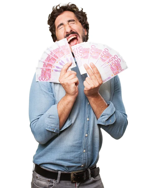 Young man with money — Stock Photo, Image