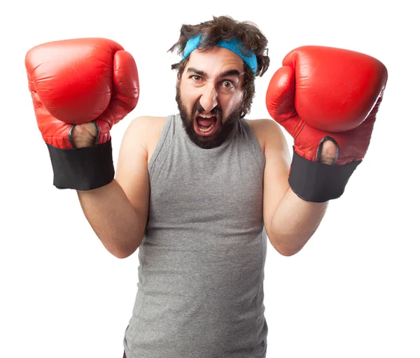 kızgın spor adam boks
