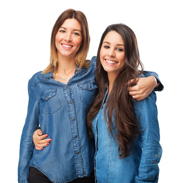 Happy sisters smiling — Stock Photo, Image