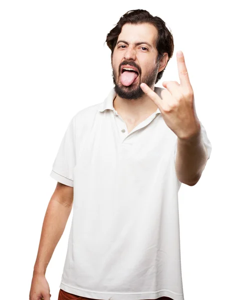 Angry young man disagree — Stock Photo, Image