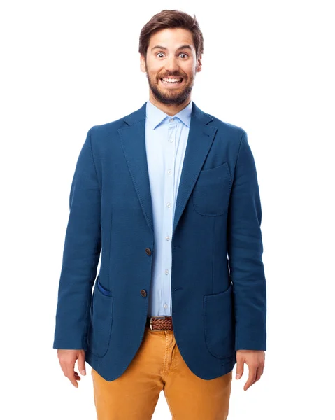 Happy businessman surprised — Stock Photo, Image