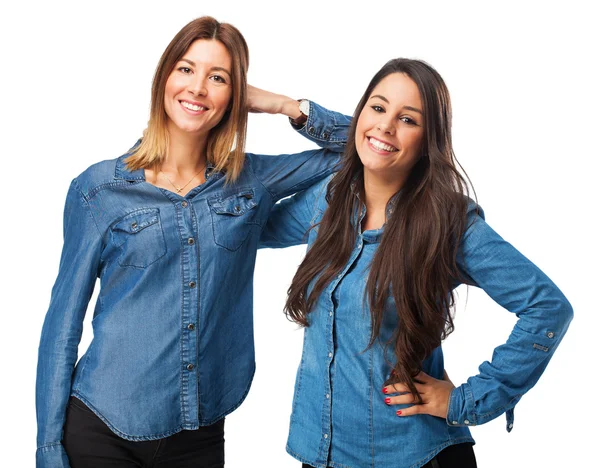 Happy sisters smiling — Stock Photo, Image