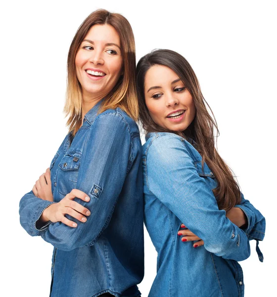 Hermanas felices sonriendo —  Fotos de Stock