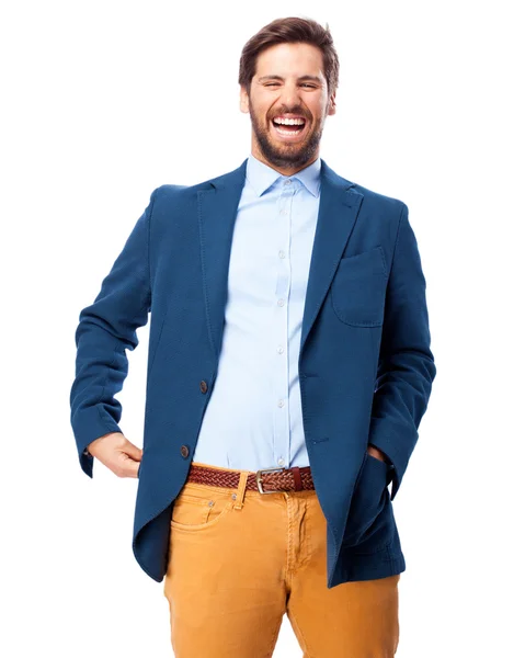 Happy businessman laughing — Stock Photo, Image