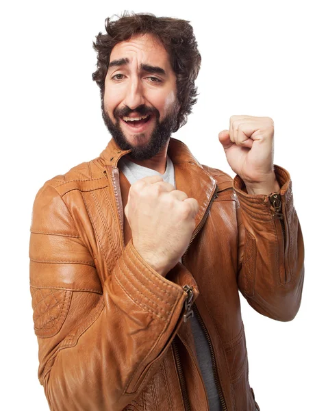 Happy young man dancing — Stock Photo, Image