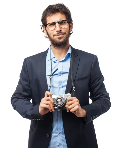 Indian businessman taking a picture — Stock Photo, Image