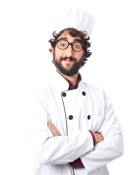 Homem cozinheiro feliz sorrindo — Fotografia de Stock