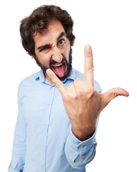 Angry young man disagree concept — Stock Photo, Image