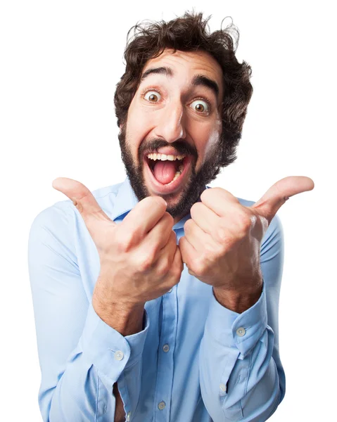 Happy young man okay sign — Stock Photo, Image