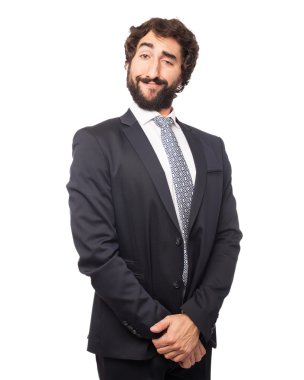 mutlu işadamı gurur pozu