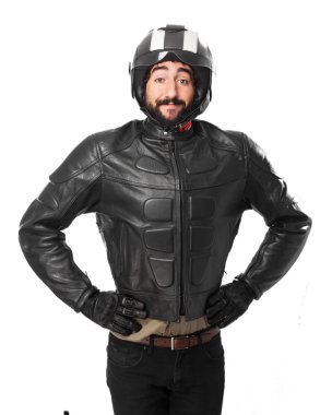 gurur motorcu gülümseyen