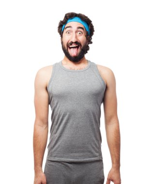 mutlu spor adam gurur poz