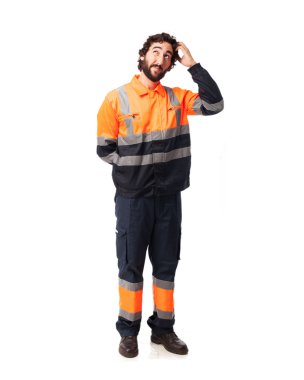 düşünme karıştı çalışan adam