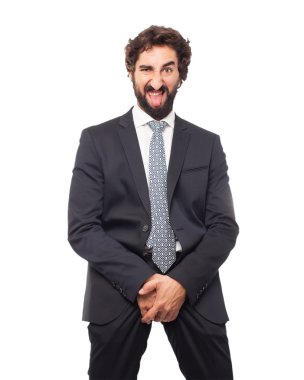 kızgın işadamı katılmıyorum poz