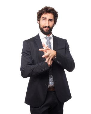 çılgın işadamı gurur pozu