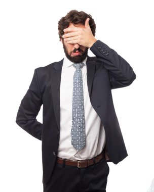 üzgün işadamı kapsayan gözler