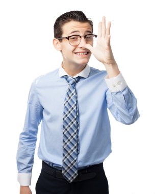 mutlu genç adam şaka