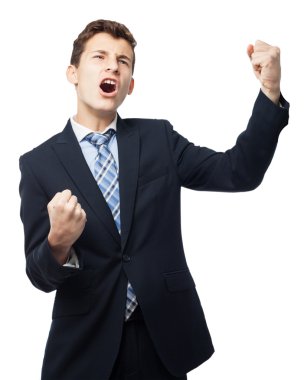 mutlu işadamı kutluyor