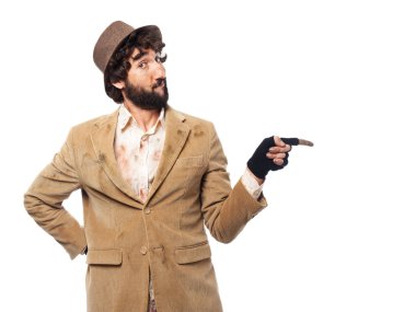 mutlu genç adam yukarı dönük