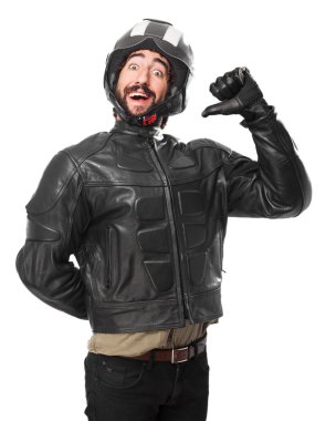 gurur motorcu gülümseyen