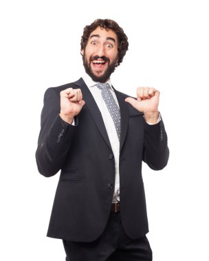 mutlu işadamı gurur pozu