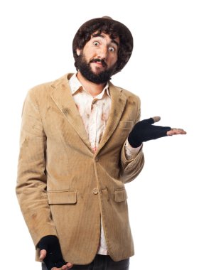 mutlu genç adam şaşkın