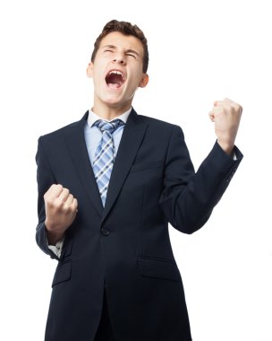 mutlu işadamı kutluyor