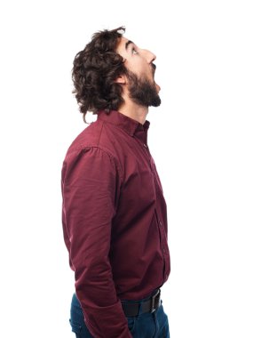 endişeli genç adam şaşırmış