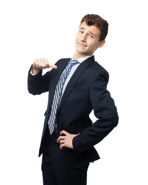 Happy affärsman stolt pose — Stockfoto