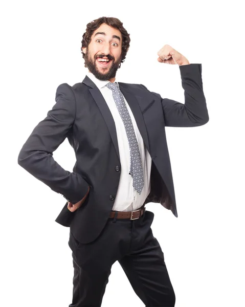 Feliz empresario orgulloso pose — Foto de Stock